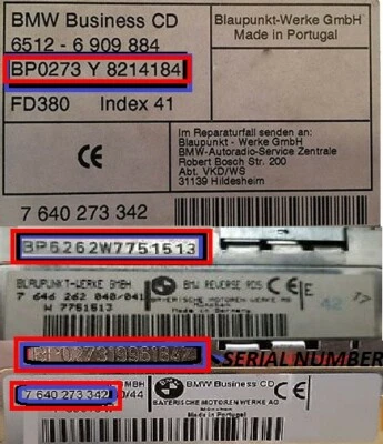 BMW ROVER RADIO CODE BAVARIA CII REVERSE RDS BUSINESS CD BLAUPUNKT SECURITY PIN - Image 1 of 2