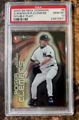 Skybox Dominion Baseball 2000 #6 G.Maddux/R. Clemens doble juego PSA gema como nueva 10 Foto 1 de 2