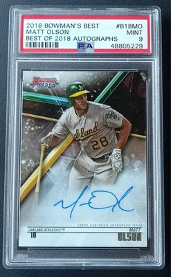 2018 Bowman's Best Matt Olson Graded (PSA) Auto Card. All-Star First Baseman 🔥  - Image 1 of 4