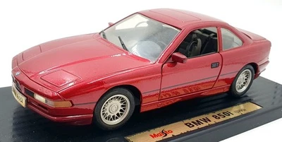 Maisto 1/18 Scale Diecast 31805 - BMW 850i 1990 - Red - Image 1 of 4