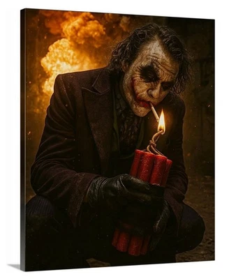 Lienzo Joker 16X20 Heath Ledger película arte lienzo Foto 1 de 3