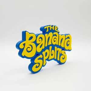 The Banana Splits Logo Display Sign 3D Printed Free Standing Collectible - Picture 1 of 4