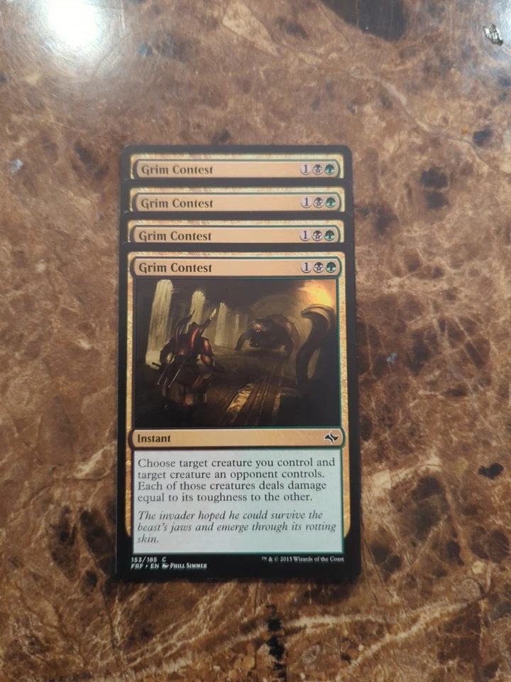 (4) Grim Contest *PLAYSET* Fate Reforged Regular NM MTG - Image 1 of 1