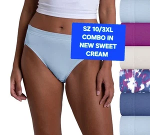 SZ 10 Fruit of the Loom SIGNATURE HI-CUTS COMBO OF TWO 6PKS 94/6% Cot/Span+Gift - Picture 1 of 8