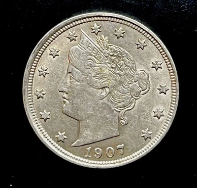1907 Liberty Head V Nickel AU - 25322 - Image 1 of 2