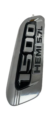 OEM 2019-2024 Ram 1500 Hemi 5.7L Hood Emblem LH Driver Side  Chrome Black Foto 1 de 4