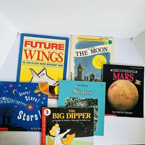 Lot of 6 Space Solar System Planets Children Picture Books Stars Paperback - Picture 1 of 15