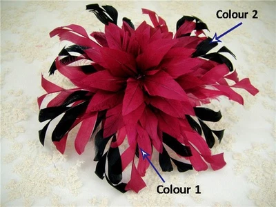 Elegant Fluffy Feather Flower Millinery Hat Fascinator Racing Decor Headwear - Image 1 of 4