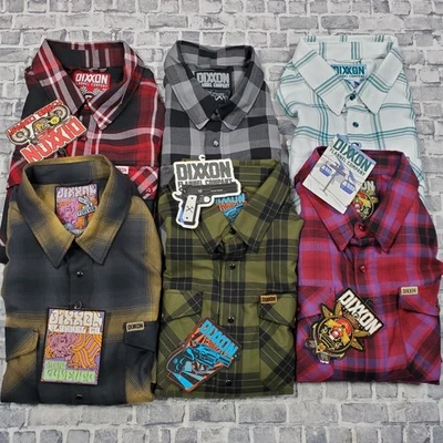 Dixxon Flannel Co Lote 2XL Alto Cuadros Perla Etiqueta Adhesiva a Presión 1911 incomparable 38 Foto 1 de 4