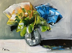 JOSE LIMA OIL PAINTING IMPRESSIONIST  ART COLLECTIBLE 9x12 - Picture 1 of 3