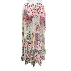 Ruby 'n' Style langer Patchwork Boho Maxi Kordelzug Baumwolle Rock Damen Gr. M/L - Bild 1 von 9