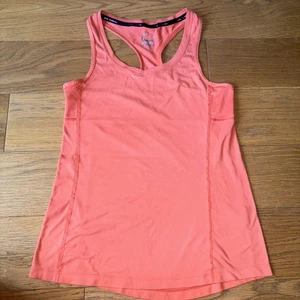 Nike Dri Fit Ladies Coral Pink Racer Back Vest Top Running Gym Strength Yoga XS - Picture 1 of 9
