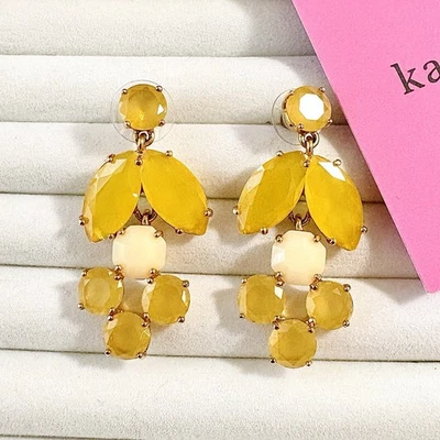 NUEVO Pendientes Kate Spade Colgantes Piedra Amarilla Foto 1 de 4