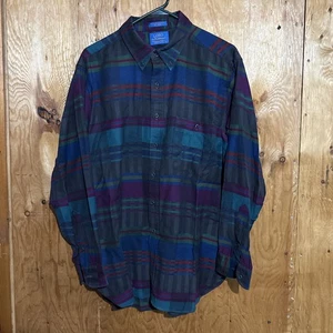 Vintage Lobo Pendleton Hemd Herren XL kariert Baumwolle Wollmischung Flanell hergestellt in den USA - Bild 1 von 10