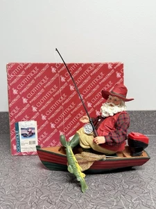 2005 Possible Dreams “Santa’s Reel World” Fishing Santa in Boat Includes Box - Picture 1 of 11