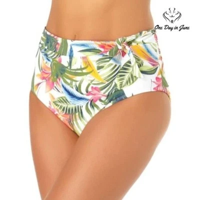 Liz Claiborne Tropical High Waist Bikini Bottom Size XL - Image 1 of 3