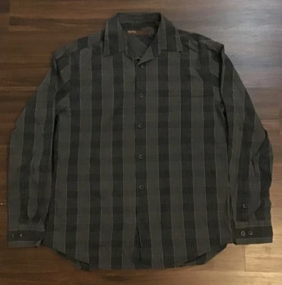 Camisa de vestir Perry Ellis manga larga abotonada adulto M Foto 1 de 3