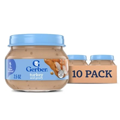 	Gerber 2nd Foods Turkey & Gravy 2.5oz Jar 10pk	 - Image 1 of 4