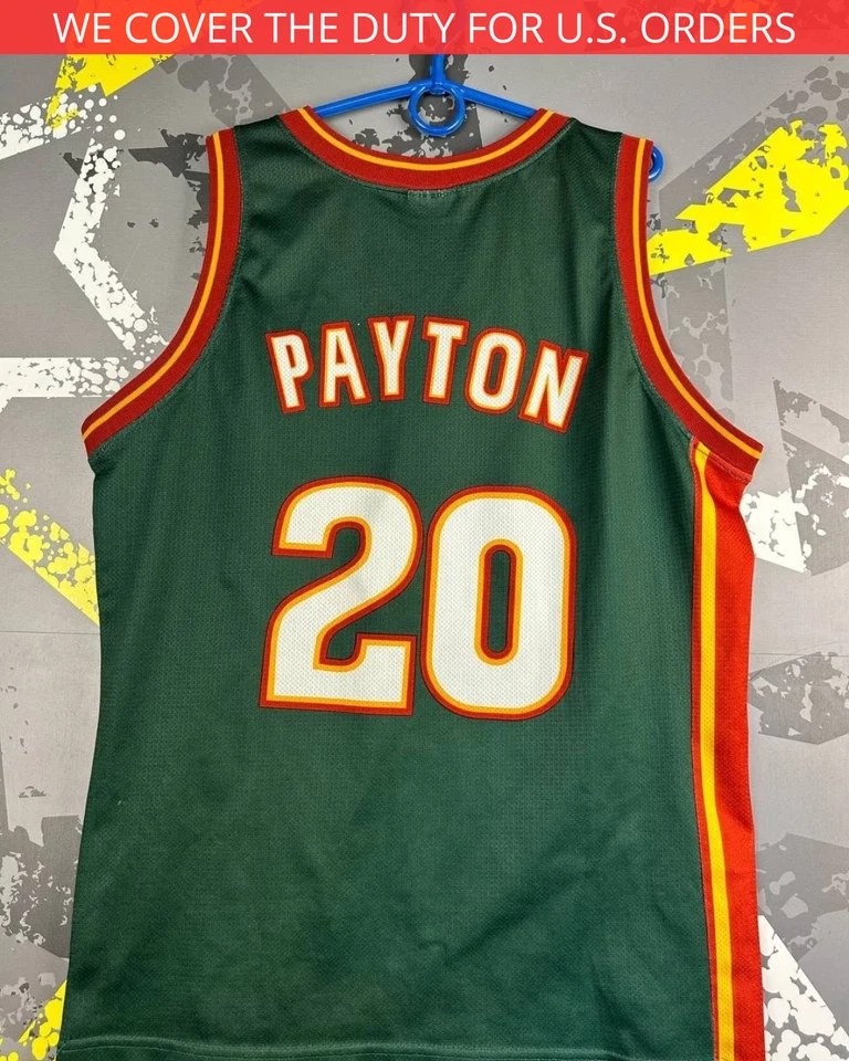 Camiseta Payton Seattle SuperSonics De Colección Camiseta de Baloncesto NBA Campeón Hombres Mig93 Foto 1 de 4