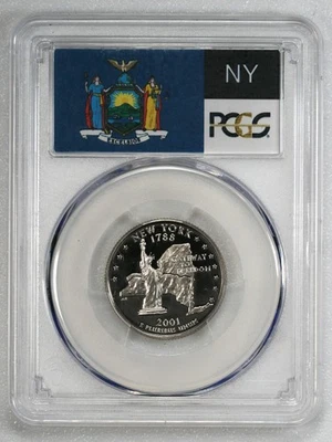 2001 S New York PCGS Graded PR69DCAM Proof Washington State Quarter 25C CN-Clad - Image 1 of 3
