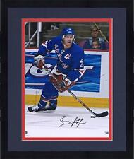 Frmd Brian Leetch New York Rangers Signed 16" x 20" Blue Jersey Skating Photo