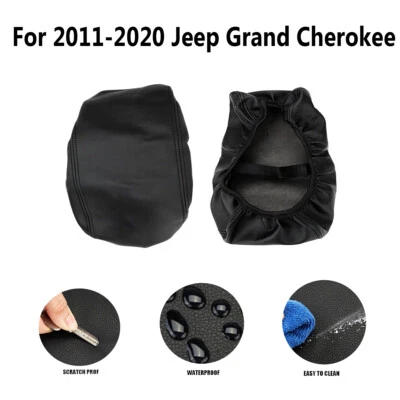 Cubierta de reposabrazos con tapa de consola central negra apta para Jeep Grand Cherokee 2011-2020 Foto 1 de 4