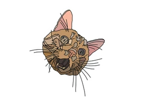 Oh Simon Psycho Cat Sticker Pet ~ Barfool ~  Vinyl for Phone Laptop Decal - Picture 1 of 1