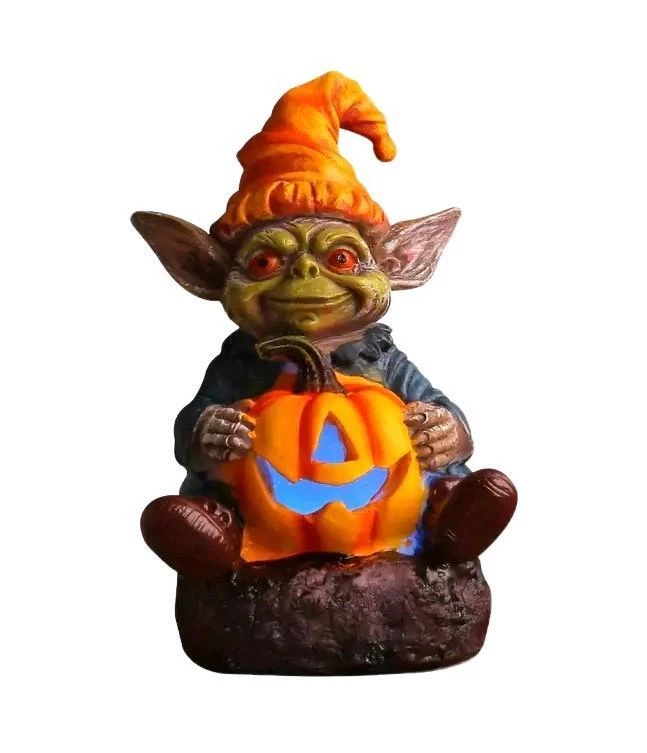 5.5 英寸变色 LED 万圣节巨魔 带 Jack-o'-Lantern - 购买 3 节省 5 美元 — 第 1/1 张图片