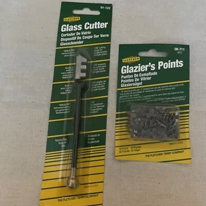Fletcher-Terry Glass Cutter And Glazier’s Points Combo Professional Quality - Picture 1 of 5