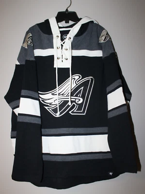 New MLB Los Angeles Angels old time jersey style mid weight cotton hoodie men L - Image 1 of 4