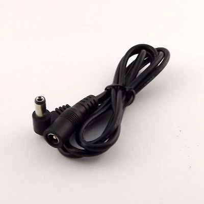 10x DC Power Plug 5.5mmx 2.1mm Male 90° Right Angle To Female Extension Cable 1m - Image 1 of 4