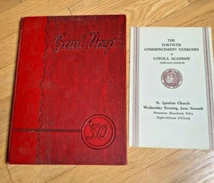 1950 LOYOLA ACADEMY HIGH SCHOOL YEARBOOK with Graduation Program - Bild 1 von 12