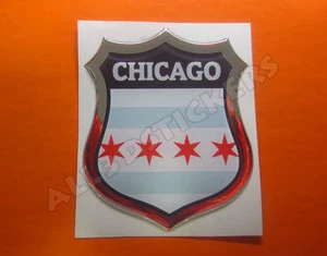 3D Emblem Sticker Resin Domed Flag Chicago - USA Adhesive Decal Vinyl - Picture 1 of 1