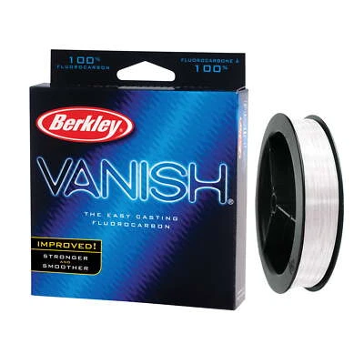 Línea de pesca Berkley Vanish Leader material transparente 30 lb 13,6 kg 100 % fluorocarbono Foto 1 de 3
