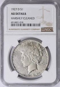 1927 D Peace Silver Dollar $1 NGC AU Details - Picture 1 of 3