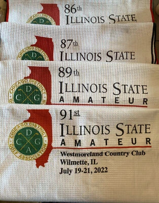 Lot Of 4 Players Golf Towels. Chicago Golf Association - Illinois State Amateur - Image 1 of 4