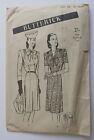 Original 1940s Dress Bow Neckline B 36" Sewing Pattern Butterick 3531 Complete