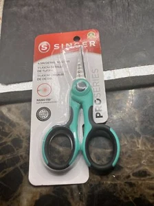 SINGER 00557 4-1/2-Inch ProSeries Detail Scissors with Nano Tip, Teal. AD - Picture 1 of 7