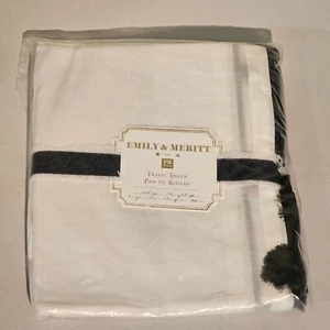 NEW Pottery Barn PB teen Emily & Meritt Tassel 44 x 96" SHEER Panel Curtain - Picture 1 of 5
