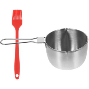 2 Sets Edelstahl -Sauce Pinselset Mann Rostfreie Topfpfanne Kochtopf Aus - Bild 1 von 12