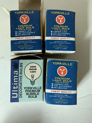 4 Yorkville 60W Light Decorative bulbs 120 V medium clear number 8322 - Image 1 of 4