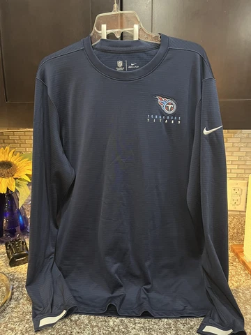 Tennessee Titans Nike NFL On Field Apparel Dri-Fit Long Sleeve Shirt Men's Large Cover
