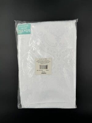 Elrene Home Fashions Caiden Damask Tablecloth 60" x 120" Oblong/Rectangle White - Image 1 of 4