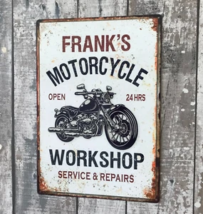 Motorcycle Workshop Garage Sign Personalised, Motorbike, Biker Gift Idea - Picture 1 of 3