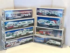 HESS Toy Truck Lot 1986 bis 1995 Rescue Fire Helicopter Racer 8 total RARE - Bild 1 von 10