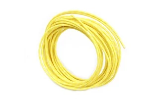 Yellow with White Dot Braided Wire for Harley Antique Knucklehead Flathead - Picture 1 of 4