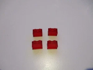 Lego 4x Stein 1x2 ohne Strebe 3065 35743 transparent rot etn54 - Bild 1 von 2