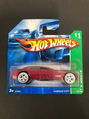 Tarjeta corta Hot Wheels Cadillac V16 T-Hunts rojo jinetes reales súper caza del tesoro  Foto 1 de 3