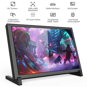 HDMI Raspberry Pi Monitor IPS Display 10 Zoll Touchscreen Gaming PC PS4 Monitor - Bild 1 von 10