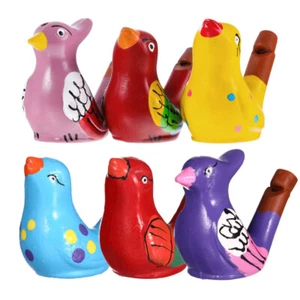6Pcs Kinder Wasser Vogel Pfeife Vogel Pfeifen Keramik Vogel Pfeife - Picture 1 of 12